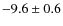 $ -9.6\pm0.6$