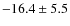 $-16.4\pm5.5$