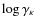 $\log\gamma_{\kappa}$