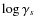 $\log\gamma_s$