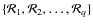 $\{\cR_1,\cR_2,\ldots,\cR_q\}$