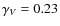 $\gamma_V=0.23$