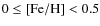 $0 \leq {\rm [Fe/H]}< 0.5$