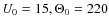 $U_0=15, \Theta_0=220$