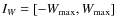 $I_W=[-W_{\rm max}, W_{\rm max}]$