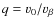 $q = v_0/v_{\beta}$