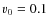 $v_{\rm0}=0.1$