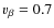 $v_{\beta}=0.7$