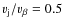$v_{\rm j}/v_\beta =0.5$