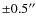 ${\pm}0.5''$