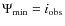 $\Psi_{{\rm min}} = i_{{\rm obs}}$