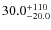 $\rm 30.0^{+110}_{-20.0}$