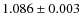 $1.086 \pm 0.003$