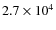 $2.7 \times10^{4}$