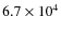 $6.7\times10^{4}$