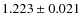 $1.223 \pm 0.021$
