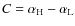 $C=\alpha_{\rm H} - \alpha_{\rm L}$