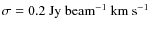 $\sigma = 0.2~{\rm Jy~beam^{-1}~km~s^{-1}}$