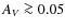 $A_V \ga 0.05$