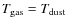 $T_{\rm gas} = T_{\rm dust}$