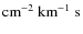 ${\rm cm}^{-2}~{\rm km}^{-1}~{\rm s} $