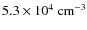 $5.3\times10^4~\rm {cm^{-3}}$