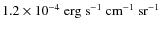 $1.2\times10^{-4}~\rm erg~s^{-1}~cm^{-1}~sr^{-1}$