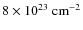 $8\times10^{23}~\rm {cm^{-2}}$