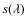 $s(\lambda)$