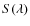 $S(\lambda)$