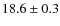 $18.6 \pm 0.3$