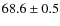 $68.6 \pm 0.5$