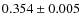 $ 0.354 \pm 0.005 $