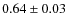 $ 0.64 \pm 0.03 $