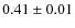 $ 0.41 \pm 0.01 $