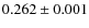 $ 0.262 \pm 0.001 $