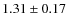 $1.31\pm0.17$