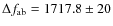 $\Delta f_{\rm ab}=1717.8 \pm 20$