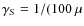$\gamma_{S}=1/(100~\mu$