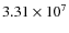 $3.31\times10^{7}$