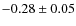 $-0.28 \pm 0.05$