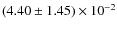 $(4.40\pm 1.45)\times 10^{-2}$