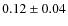$0.12 \pm 0.04$