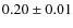 $0.20 \pm 0.01$