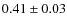 $0.41 \pm 0.03$