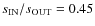 $s_{\rm IN}/s_{\rm OUT}=0.45$
