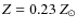 $Z=0.23~Z_{\odot}$