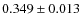 $0.349 \pm 0.013$