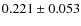$0.221 \pm 0.053$