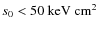 $s_0<50~\rm {keV}~\rm {cm}^{2}$